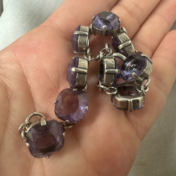 Catherine Popesco France amethyst color crystal bracelet - Picture 13 of 13
